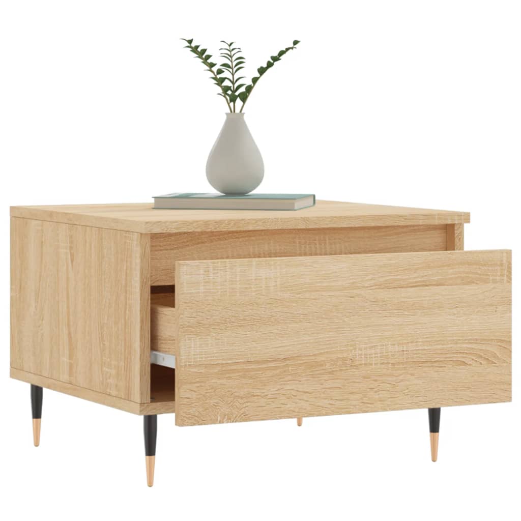 vidaXL Coffee Tables 2 pcs Sonoma Oak 50x46x35 cm Engineered Wood 4