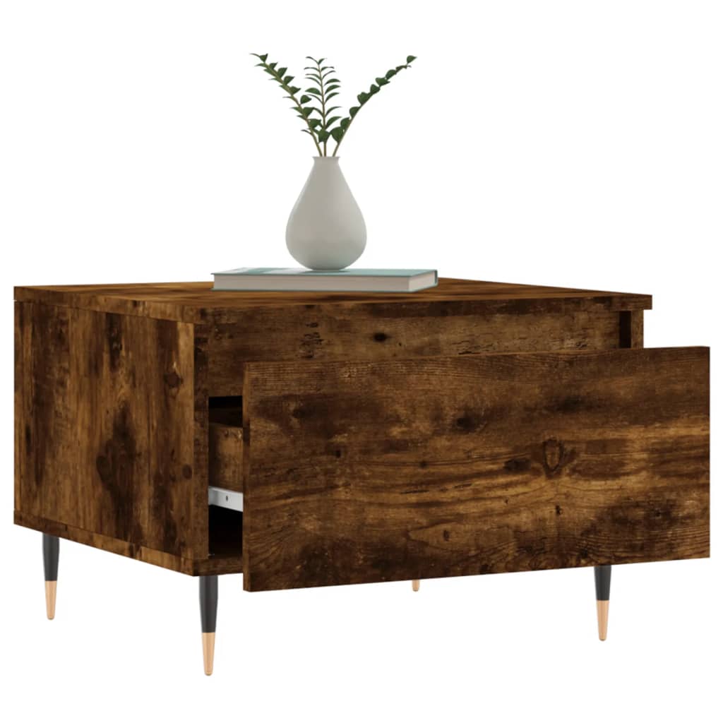 vidaXL Coffee Tables 2 pcs Smoked Oak 50x46x35 cm Engineered Wood 4