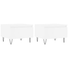 vidaXL Coffee Tables 2 pcs White 50x46x35 cm Engineered Wood 2