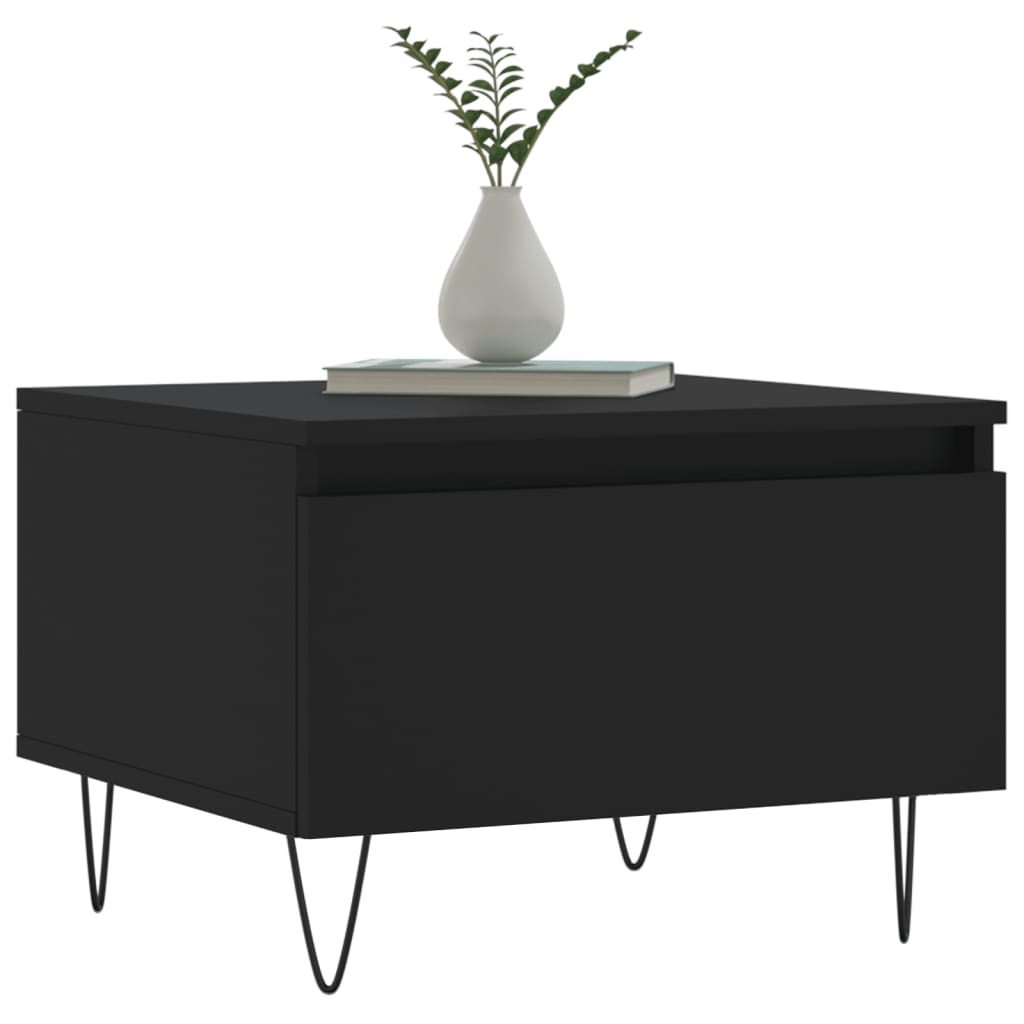 vidaXL Coffee Tables 2 pcs Black 50x46x35 cm Engineered Wood 3