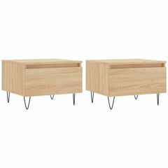 vidaXL Coffee Tables 2 pcs Sonoma Oak 50x46x35 cm Engineered Wood 2