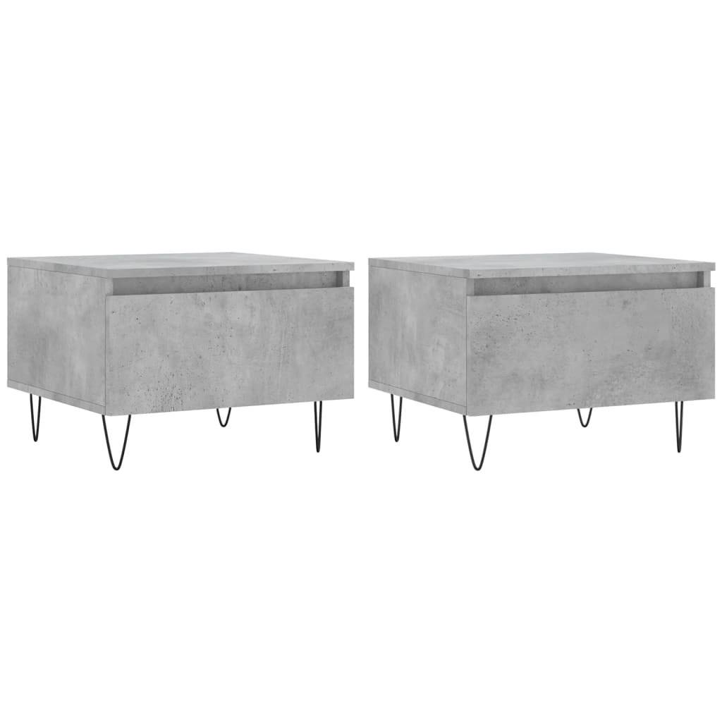 vidaXL Coffee Tables 2 pcs Concrete Grey 50x46x35 cm Engineered Wood 2