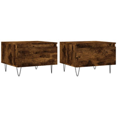 vidaXL Coffee Tables 2 pcs Smoked Oak 50x46x35 cm Engineered Wood 2