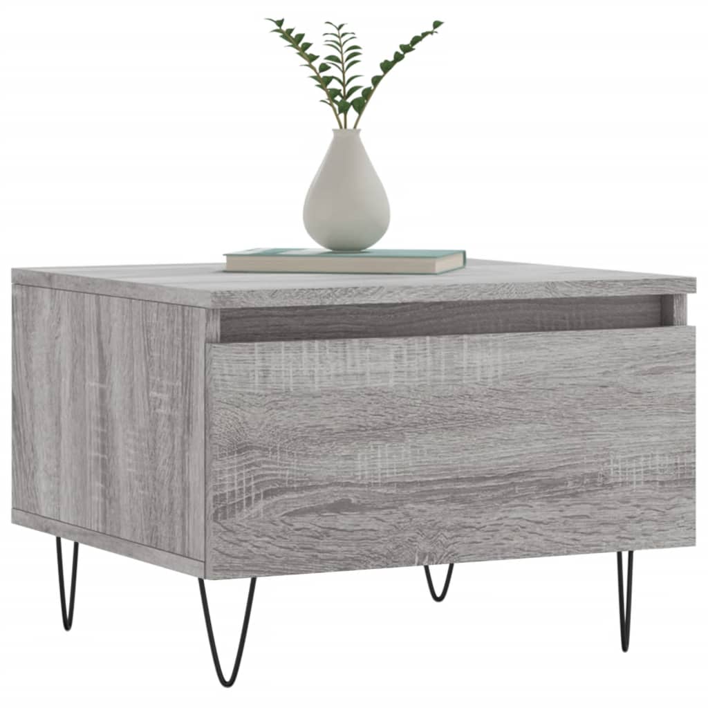 vidaXL Coffee Tables 2 pcs Grey Sonoma 50x46x35 cm Engineered Wood 3