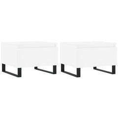 vidaXL Coffee Tables 2 pcs White 50x46x35 cm Engineered Wood 2