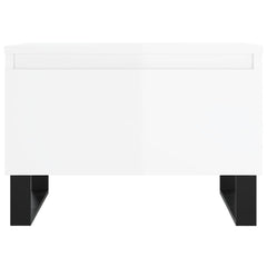 vidaXL Coffee Tables 2 pcs High Gloss White 50x46x35 cm Engineered Wood 6