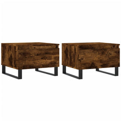 vidaXL Coffee Tables 2 pcs Smoked Oak 50x46x35 cm Engineered Wood 2
