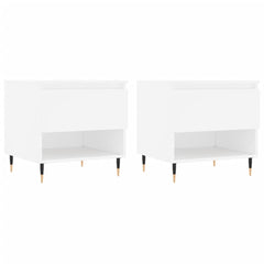 vidaXL Coffee Tables 2 pcs White 50x46x50 cm Engineered Wood 2
