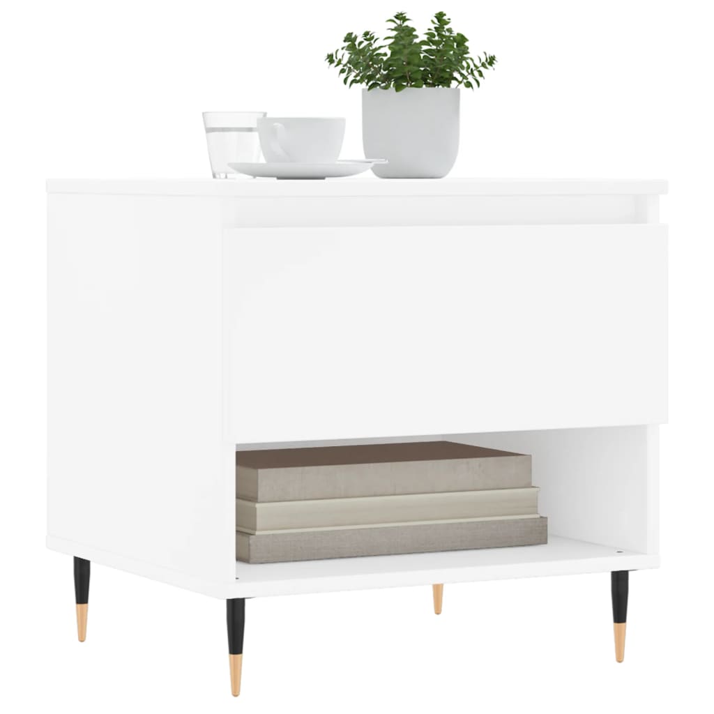 vidaXL Coffee Tables 2 pcs White 50x46x50 cm Engineered Wood 3
