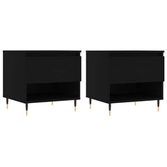 vidaXL Coffee Tables 2 pcs Black 50x46x50 cm Engineered Wood 2