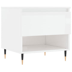 vidaXL Coffee Tables 2 pcs High Gloss White 50x46x50 cm Engineered Wood 5