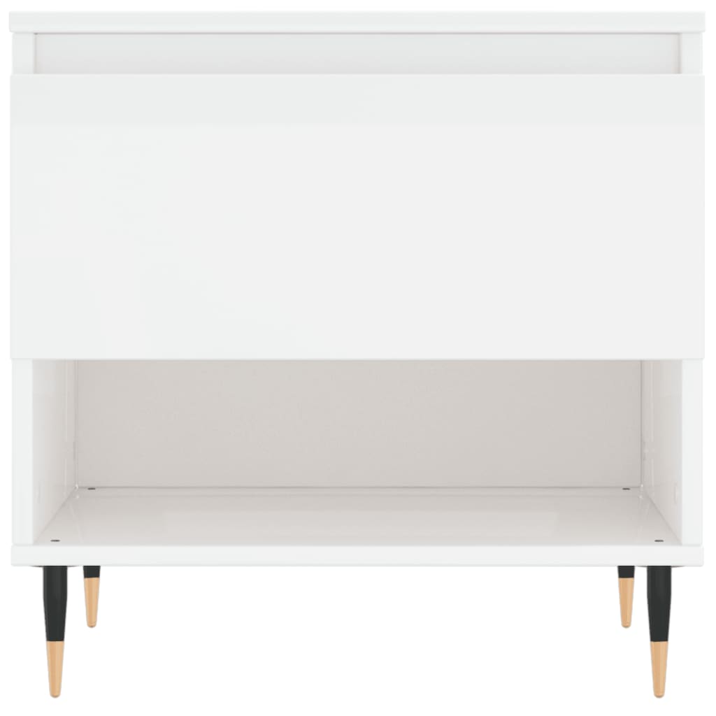 vidaXL Coffee Tables 2 pcs High Gloss White 50x46x50 cm Engineered Wood 6