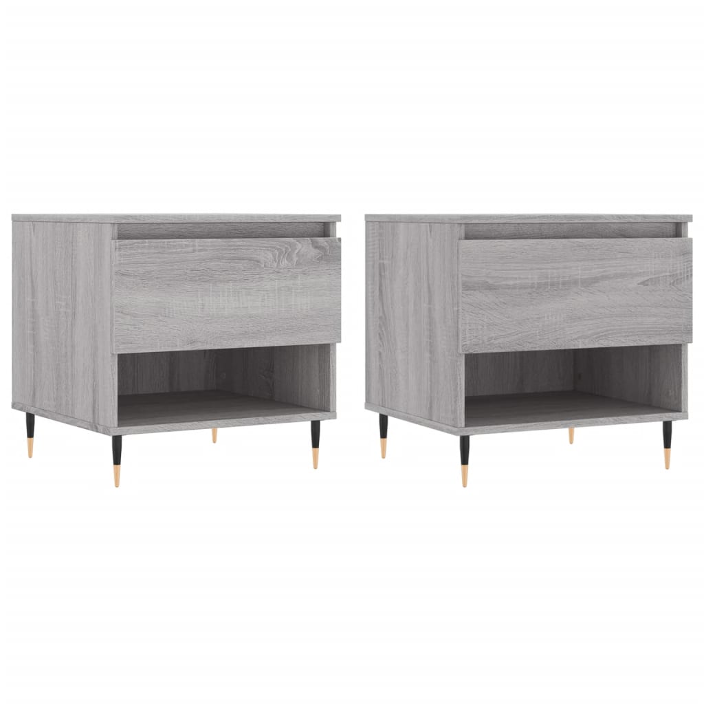vidaXL Coffee Tables 2 pcs Grey Sonoma 50x46x50 cm Engineered Wood 2