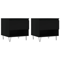 vidaXL Coffee Tables 2 pcs Black 50x46x50 cm Engineered Wood 2