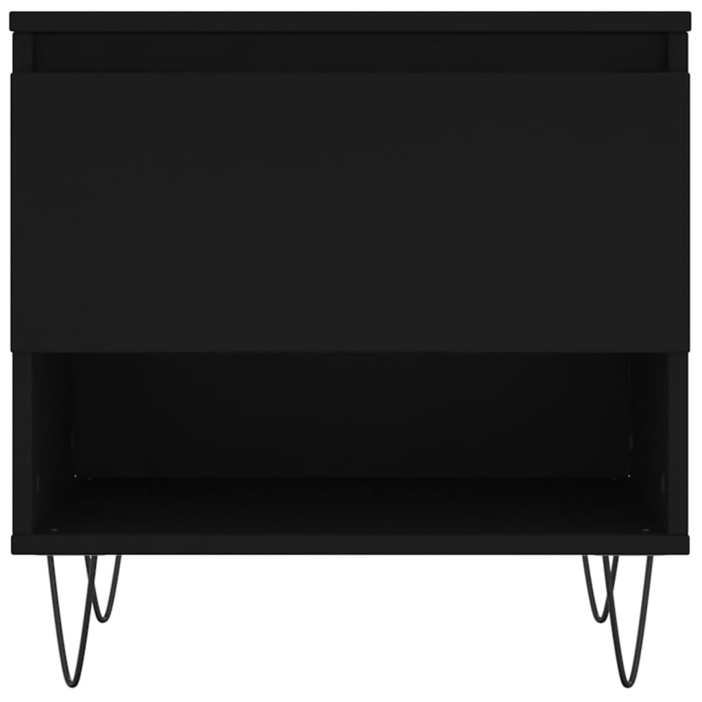 vidaXL Coffee Tables 2 pcs Black 50x46x50 cm Engineered Wood 6