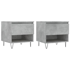 vidaXL Coffee Tables 2 pcs Concrete Grey 50x46x50 cm Engineered Wood 2