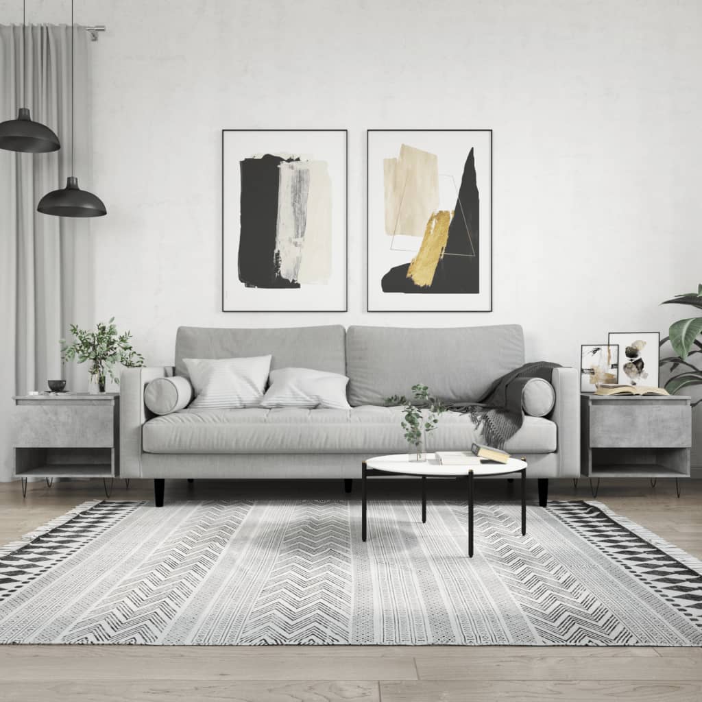 vidaXL Coffee Tables 2 pcs Concrete Grey 50x46x50 cm Engineered Wood 1