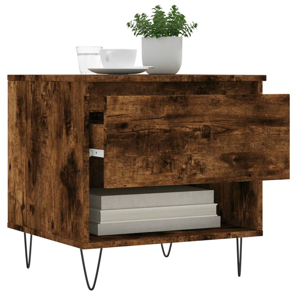 vidaXL Coffee Tables 2 pcs Smoked Oak 50x46x50 cm Engineered Wood 4