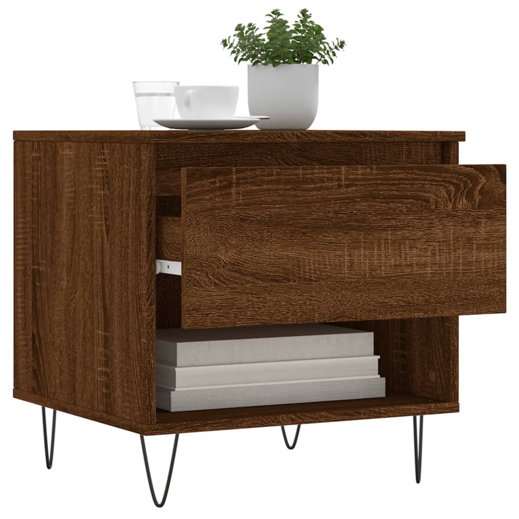 vidaXL Coffee Tables 2 pcs Brown Oak 50x46x50 cm Engineered Wood 4