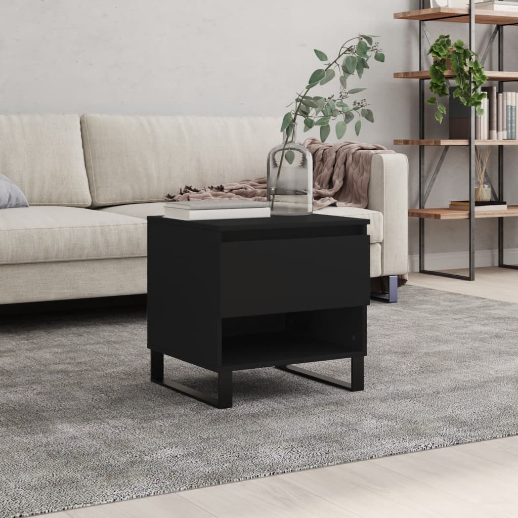 vidaXL Coffee Table Black 50x46x50 cm Engineered Wood 1