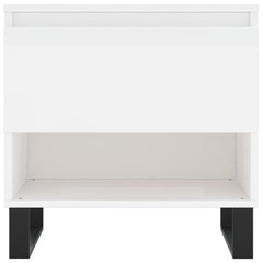 vidaXL Coffee Tables 2 pcs High Gloss White 50x46x50 cm Engineered Wood 6