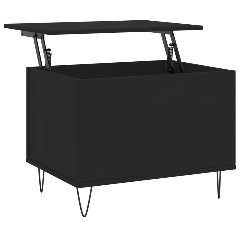vidaXL Coffee Table Black 60x44.5x45 cm Engineered Wood 2