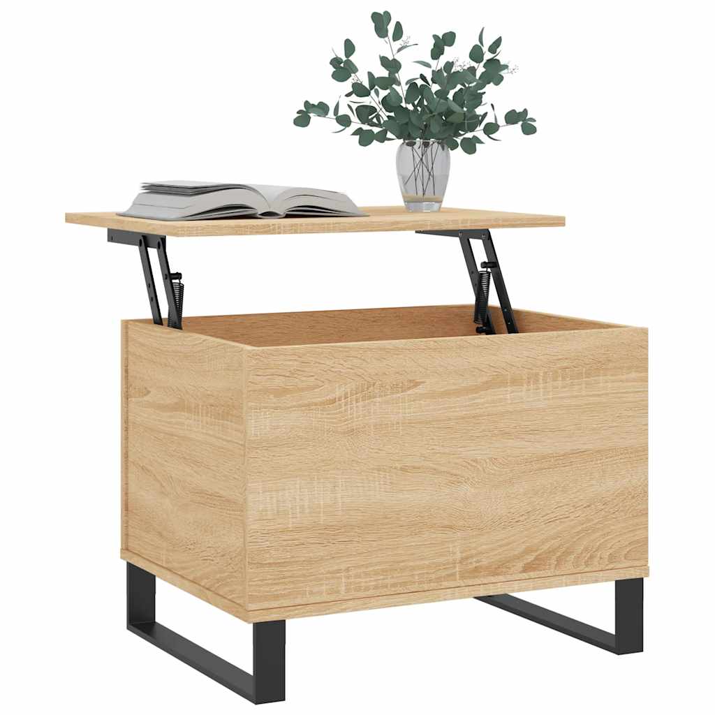 vidaXL Coffee Table Sonoma Oak 60x44.5x45 cm Engineered Wood 3