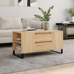Coffee Table 102x44,5x50 cm Engineered Wood Sonoma oak
