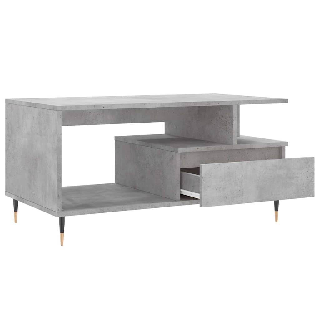 vidaXL Coffee Table Concrete Grey 90x49x45 cm Engineered Wood 6