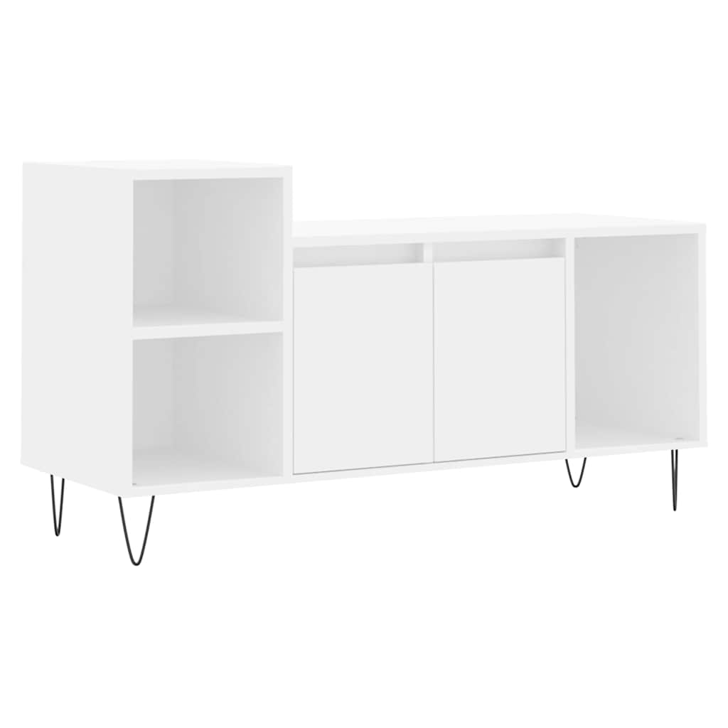 vidaXL TV Cabinet White 100x35x55 cm Engineered Wood 2