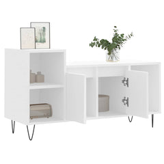 vidaXL TV Cabinet White 100x35x55 cm Engineered Wood 4