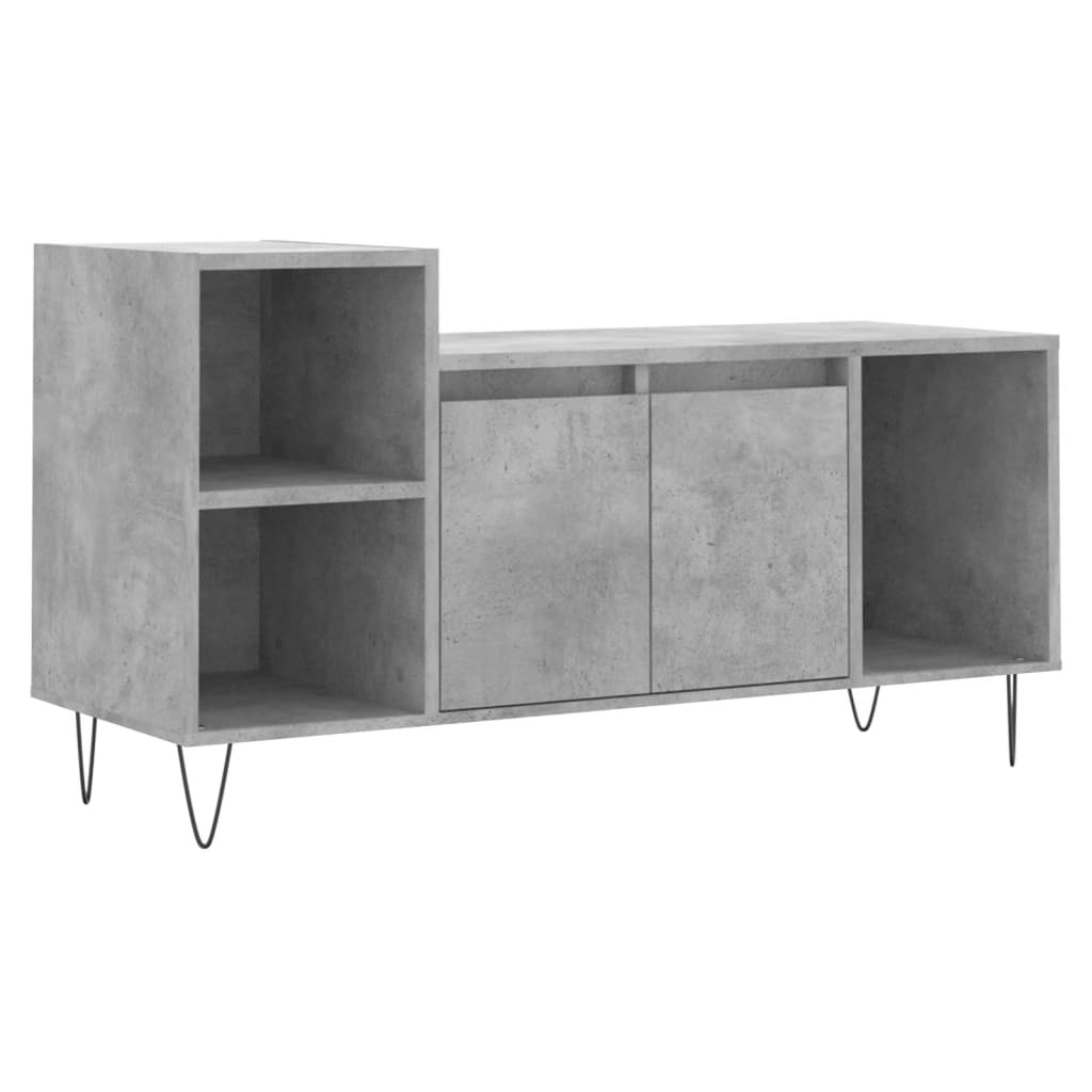 vidaXL TV Cabinet Concrete Grey 100x35x55 cm Engineered Wood 2