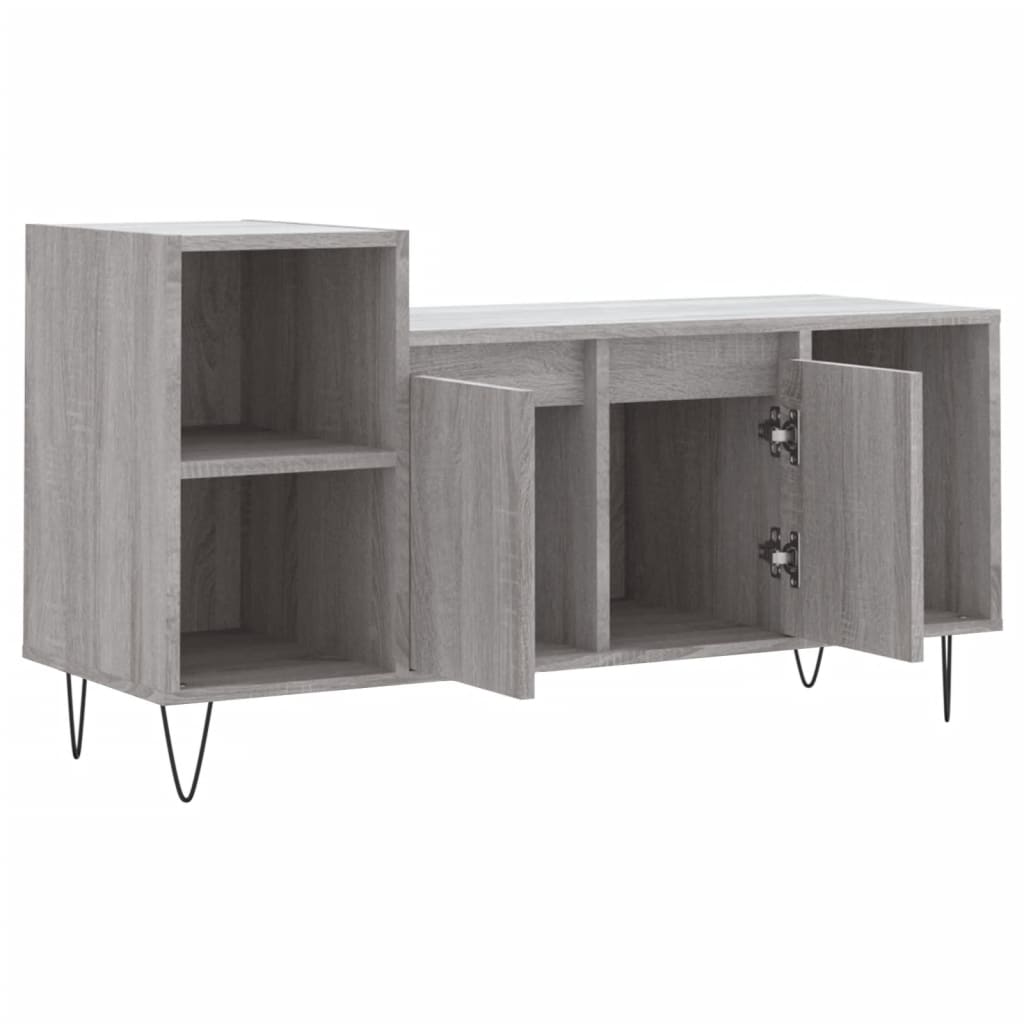vidaXL TV Cabinet Grey Sonoma 100x35x55 cm Engineered Wood 6