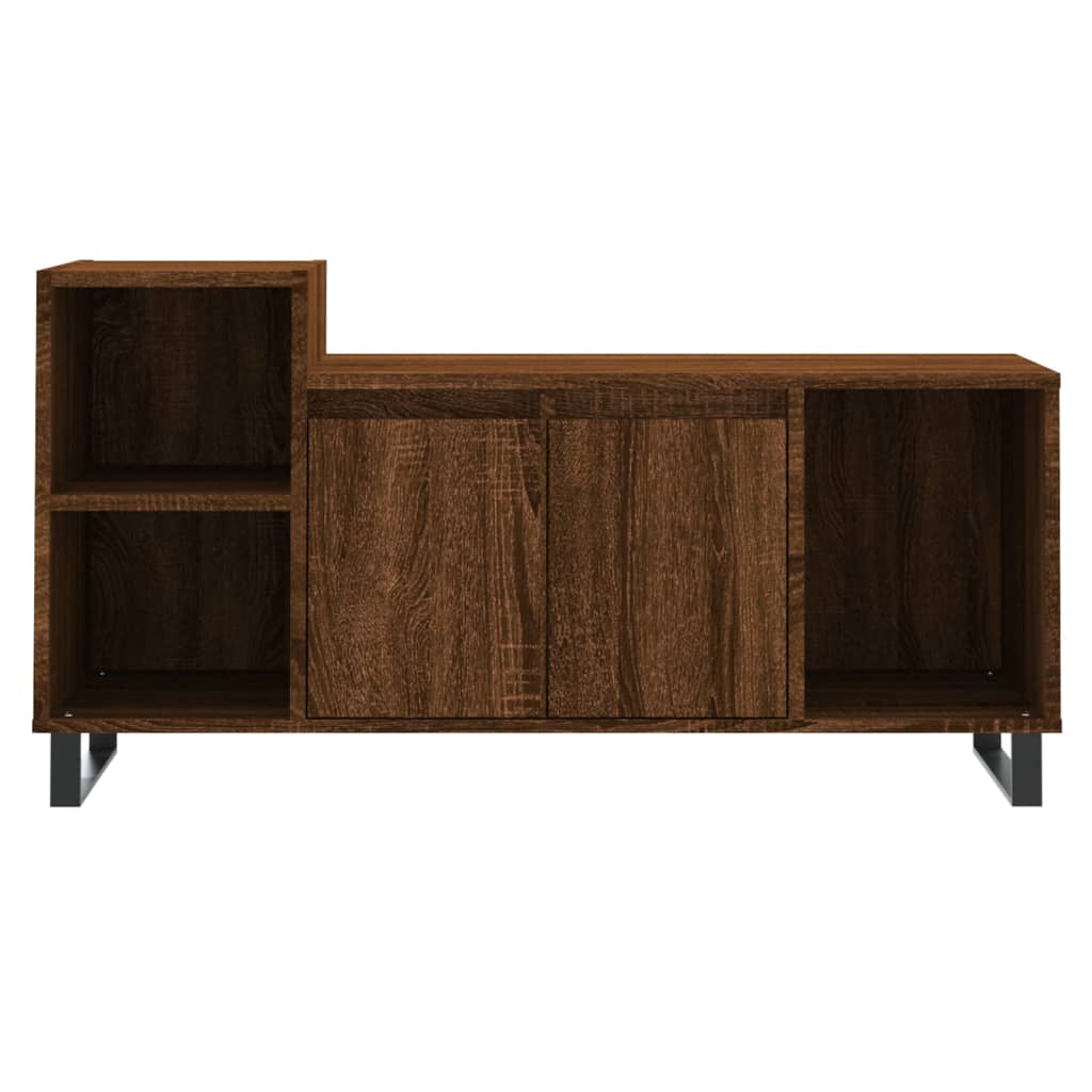 vidaXL TV Cabinet Brown Oak 100x35x55 cm Engineered Wood 5