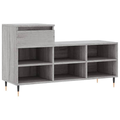 vidaXL Shoe Cabinet Grey Sonoma 102x36x60 cm Engineered Wood 2