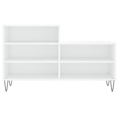 vidaXL Shoe Cabinet White 102x36x60 cm Engineered Wood 4