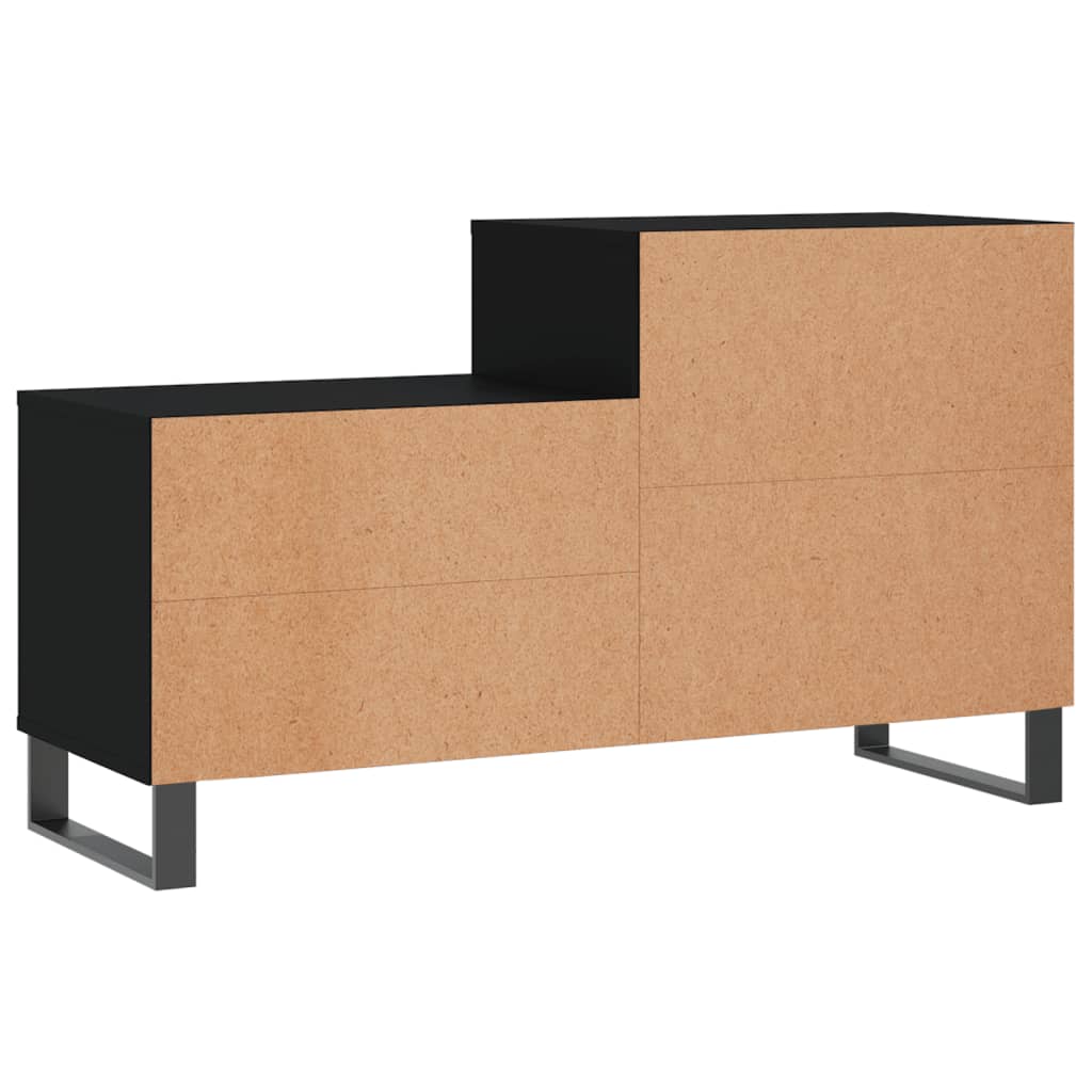 vidaXL Shoe Cabinet Black 102x36x60 cm Engineered Wood 6