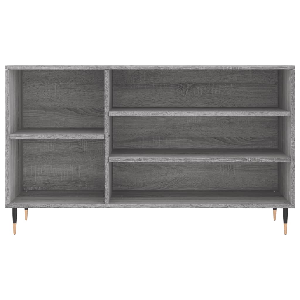 vidaXL Shoe Cabinet Grey Sonoma 102x36x60 cm Engineered Wood 4