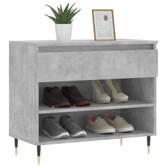 vidaXL Shoe Cabinet Concrete Grey 70x36x60 cm Engineered Wood 3