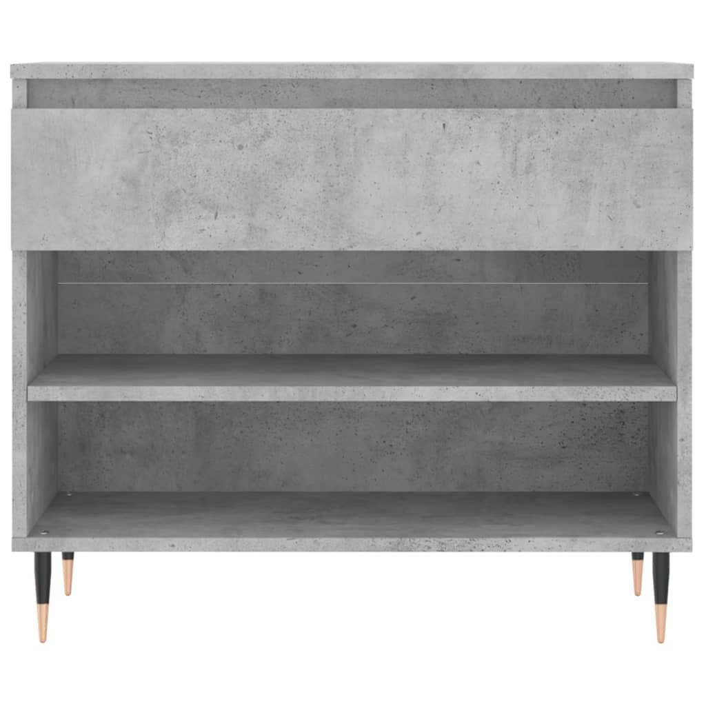 vidaXL Shoe Cabinet Concrete Grey 70x36x60 cm Engineered Wood 6