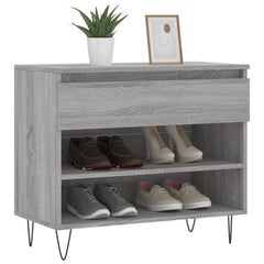 vidaXL Shoe Cabinet Grey Sonoma 70x36x60 cm Engineered Wood 3