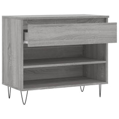 vidaXL Shoe Cabinet Grey Sonoma 70x36x60 cm Engineered Wood 6