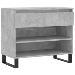 vidaXL Shoe Cabinet Concrete Grey 70x36x60 cm Engineered Wood 2
