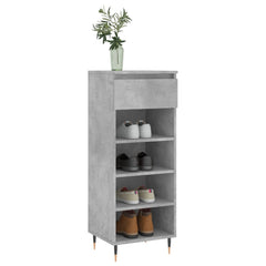 vidaXL Shoe Cabinet Concrete Grey 40x36x105 cm Engineered Wood 3