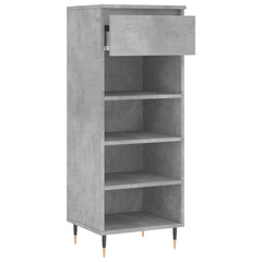 vidaXL Shoe Cabinet Concrete Grey 40x36x105 cm Engineered Wood 6
