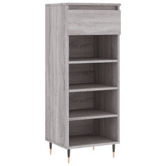 vidaXL Shoe Cabinet Grey Sonoma 40x36x105 cm Engineered Wood 2
