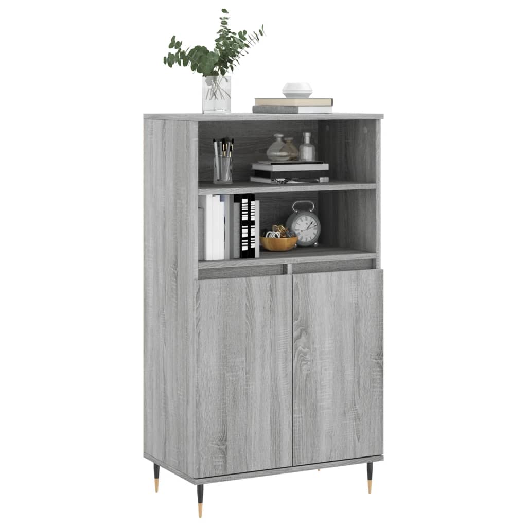 vidaXL Highboard Grey Sonoma 60x36x110 cm Engineered Wood 3