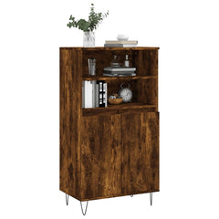 vidaXL Highboard Smoked Oak 60x36x110 cm Engineered Wood 3