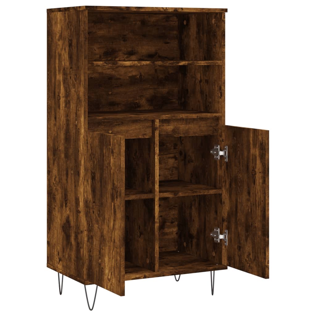 vidaXL Highboard Smoked Oak 60x36x110 cm Engineered Wood 5
