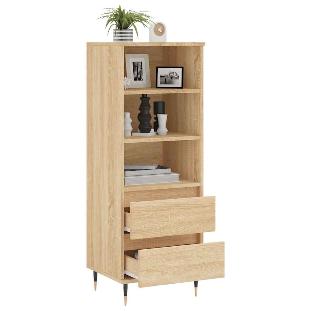 vidaXL Highboard Sonoma Oak 40x36x110 cm Engineered Wood 4